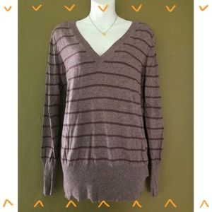 Striped V-neck Sweater